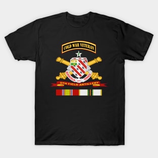 8th Field Artillery w Br - Ribbon COLD WAR Vet Tab T-Shirt